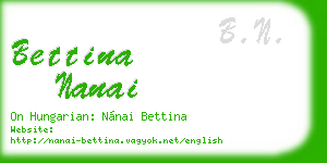bettina nanai business card