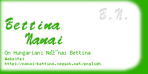 bettina nanai business card